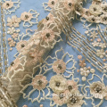 3D Net Embroidery Handwork Beaded Fabric